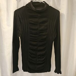 Roz & Ali Midnight Black Turtleneck Sweater